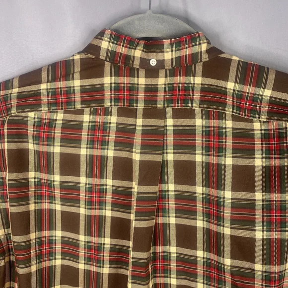 Ralph Lauren Shirt Mens Large Brown Cotton Plaid McMeel Button Down - Picture 6 of 10
